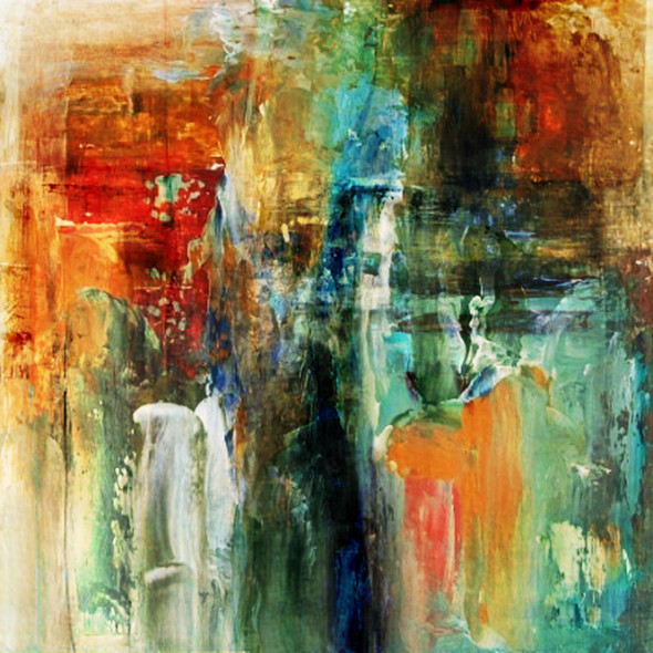 Holi2 - 32in X 32in,31ABT392_3232,Multi-Color,80X80 Size,Abstract Art Canvas Painting