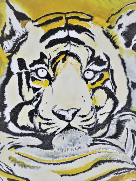 MATKASUR OF TADOBA (ART_3200_21542) - Handpainted Art Painting - 10in X 12in