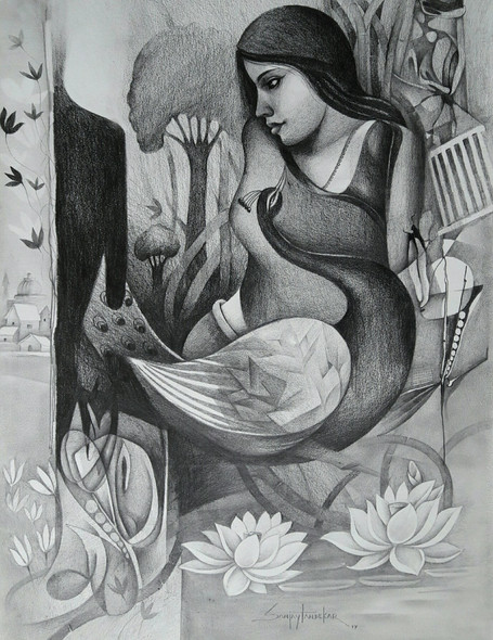 All For Love (ART_3298_21955) - Handpainted Art Painting - 20in X 25in