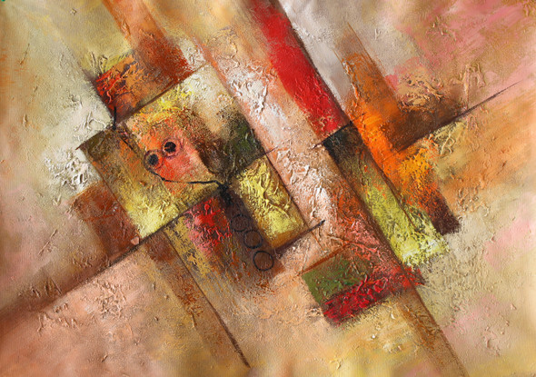 Abstract 04 (ART_1522_14340) - Handpainted Art Painting - 36 in X 24in