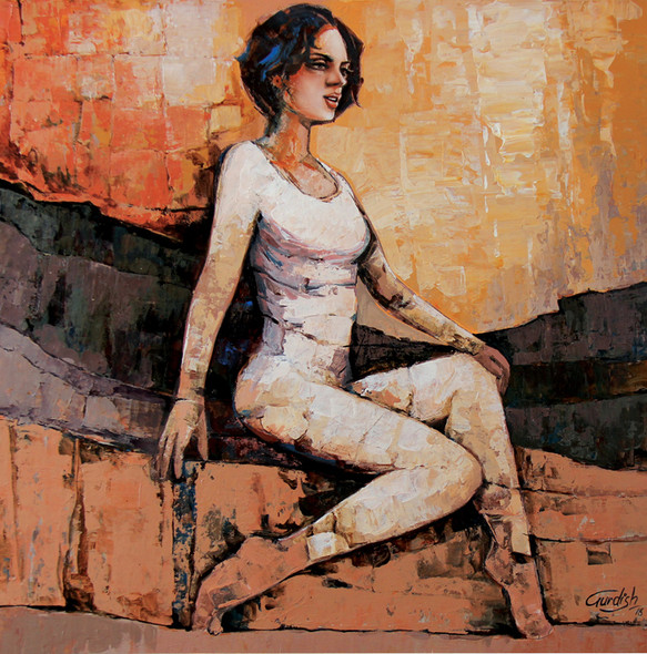 THE SENSE OF BELOVED- Love Artwork (ART_2571_20540) - Handpainted Art Painting - 18in X 18in