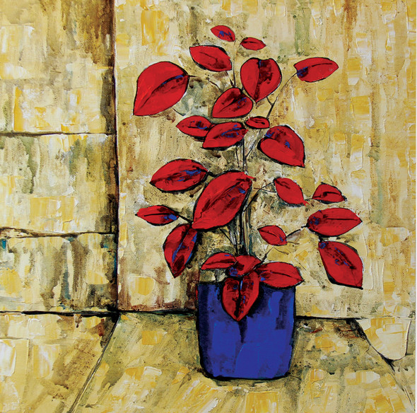 The Flowers Of Vincent (ART_2571_20516) - Handpainted Art Painting - 18in X 18in