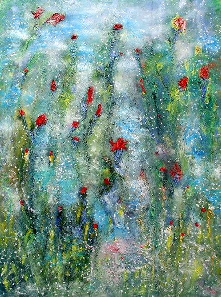 Extended winter (ART_1036_27358) - Handpainted Art Painting - 28in X 36in