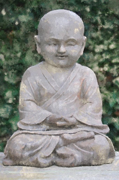 Baby Buddha (PRT_394) - Canvas Art Print - 21in X 32in