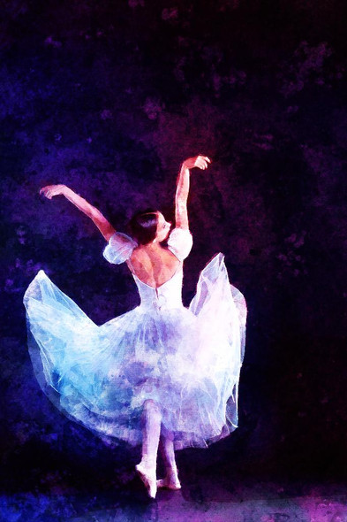 Classical Ballerina (PRT_423) - Canvas Art Print - 21in X 32in