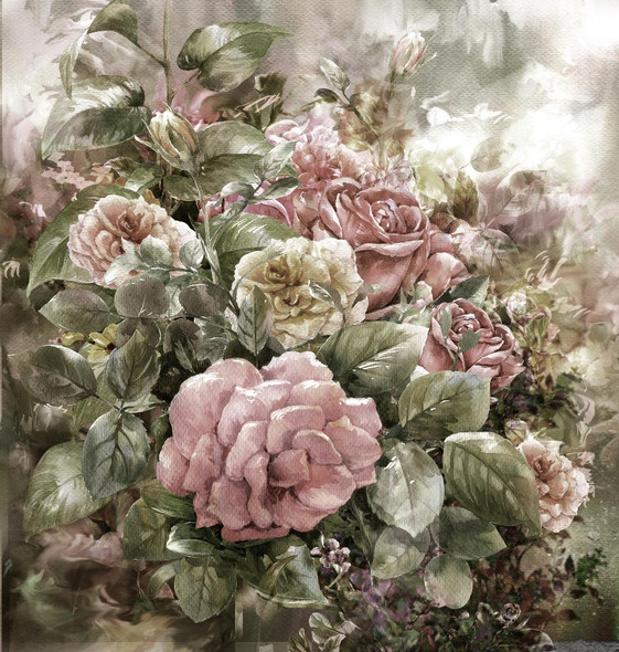 Beautiful Bunch Of Roses (PRT_520) - Canvas Art Print - 20in X 21in