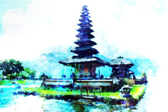 Ulan Dalu Bali (PRT_550) - Canvas Art Print - 32in X 21in