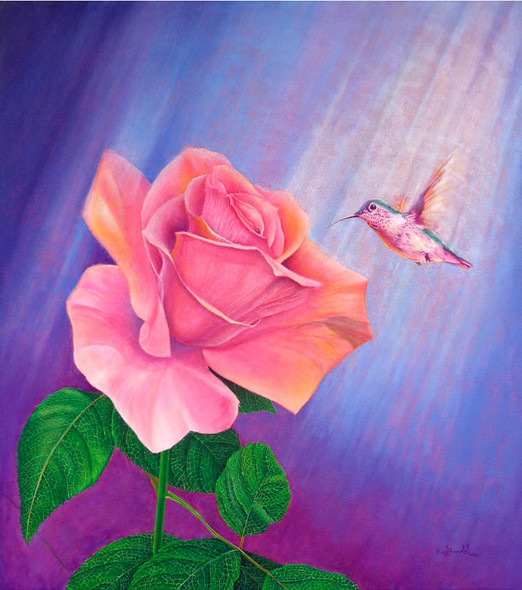 Nectar Of Love by Raul Basurto (ART_4916_29128) - Handpainted Art Painting - 32in X 35in