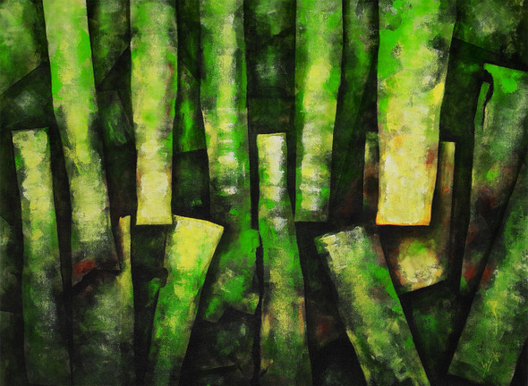Abstract (ART_464_32642) - Handpainted Art Painting - 44in X 30in