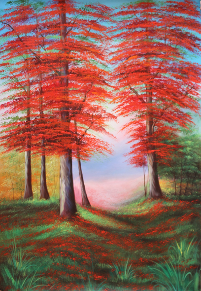 Landscape Painting- Beauty Of Nature (ART_3319_34358) - Handpainted Art Painting - 24in X 36in