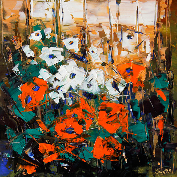 A Summer Apology (ART_2571_35249) - Handpainted Art Painting - 18in X 18in