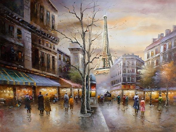 25Landscape214 - Handpainted Art Painting - 40in X 30in
