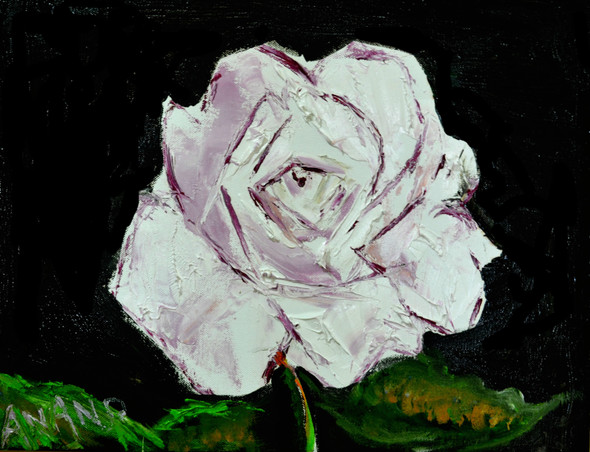 FLOWER STUDY-2 (ART_6175_36428) - Handpainted Art Painting - 18in X 14in