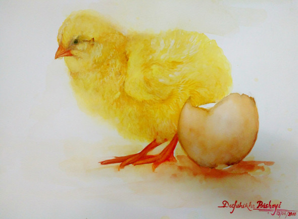 The 21st day (ART_4099_27846) - Handpainted Art Painting - 16in X 11in