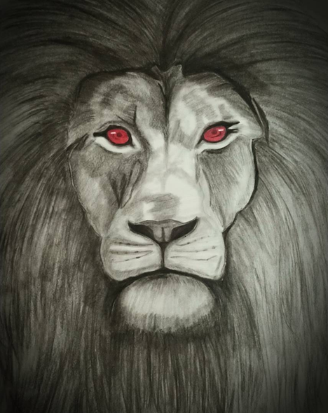 Fierce (ART_5318_30972) - Handpainted Art Painting - 12in X 16in