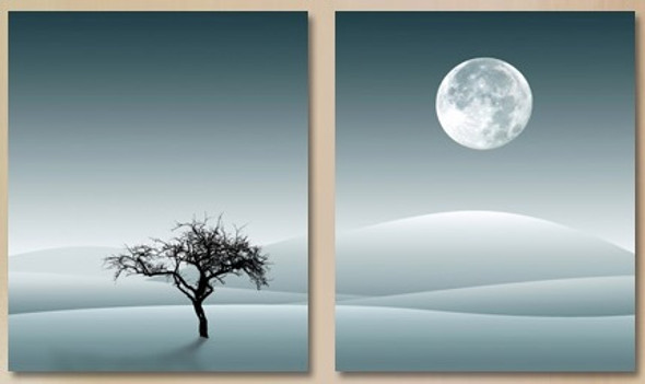 tree,moon,desert,tree in desert,tree in night,tree with moon,moon in desert,white,lone , alone,only tree, alone tree, one tree, multipiece, tree in multipiece