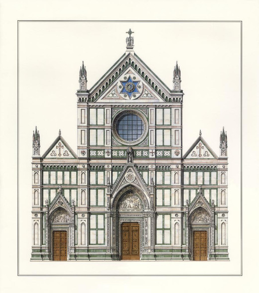 Firenze Santa Church Venice (PRT_1164) - Canvas Art Print - 28in X 32in