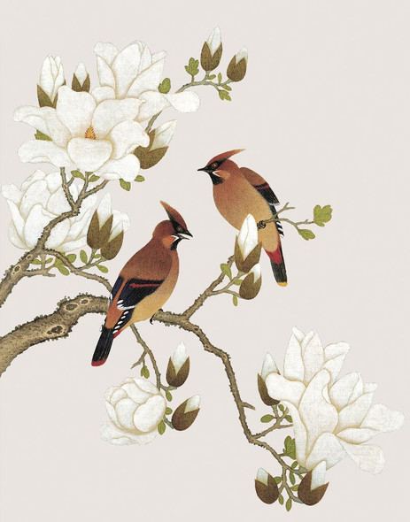 Beautiful Birds On Branch 4 (PRT_1187) - Canvas Art Print - 19in X 25in