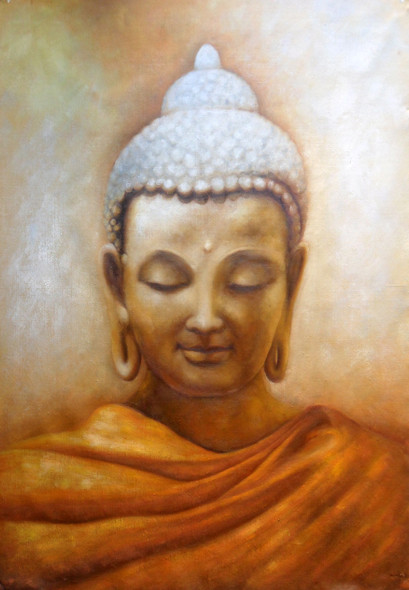 25Buddha30 - 20in X 30in,25Buddha30_2030,God,Buddism,Meditation,Mind Peace,Oil Colors,Canvas,Yellow, Brown,Rs.3790,Buddha;Latest Collection;By Orientation and Size/Vertical/Medium (25in to 32in);Full Collection,Community Artists Group,Museum Quality