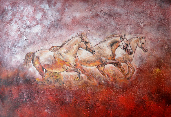 25Horse09 - 40in X 30in - Painting