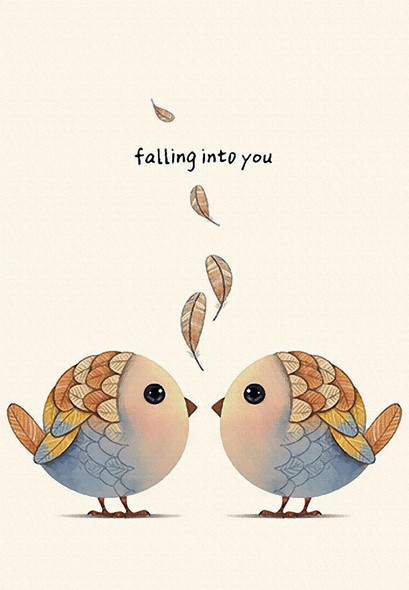 Falling Into You (PRT_1302) - Canvas Art Print - 24in X 34in
