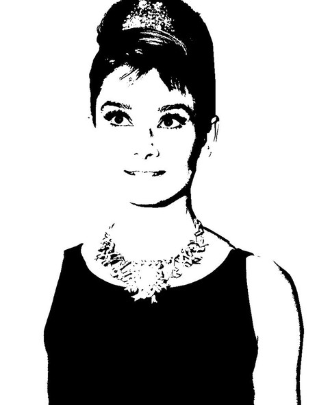 Audrey Hepburn02 (PRT_1312) - Canvas Art Print - 13in X 16in