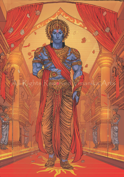 King Rama Ayodhya Kingdom (PRT_6900_40595) - Canvas Art Print - 30in X 43in