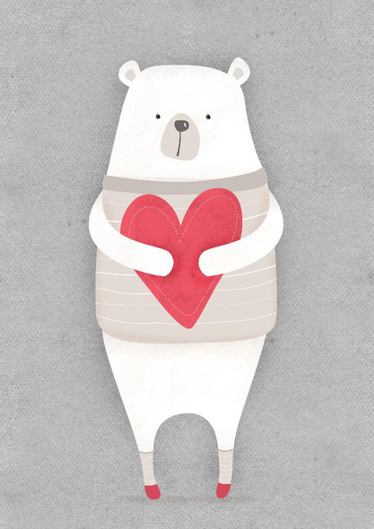 Bear In Love02 (PRT_1346) - Canvas Art Print - 21in X 29in