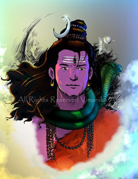 Bholenath (PRT_6900_40781) - Canvas Art Print - 24in X 31in