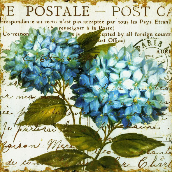 Blue Flowers 03 (PRT_1479) - Canvas Art Print - 27in X 27in