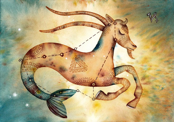 Capricorn (PRT_1510) - Canvas Art Print - 28in X 20in