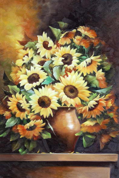 Flower Vase 02 (PRT_1520) - Canvas Art Print - 19in X 28in