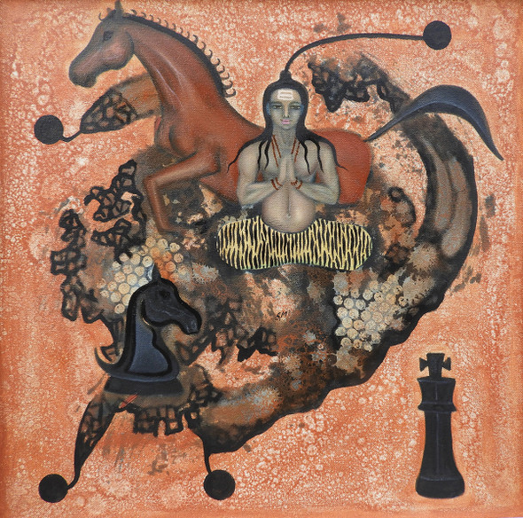 Eternal journey 14 (ART_6977_40713) - Handpainted Art Painting - 24in X 24in