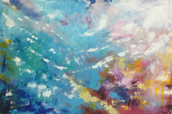 Below The Surface (ART_6676_40874) - Handpainted Art Painting - 36in X 24in