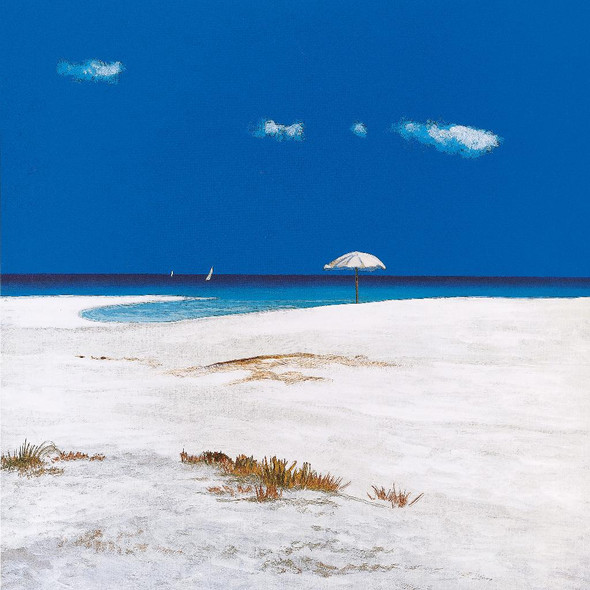 White Sand Beach 02 (PRT_1701) - Canvas Art Print - 28in X 28in