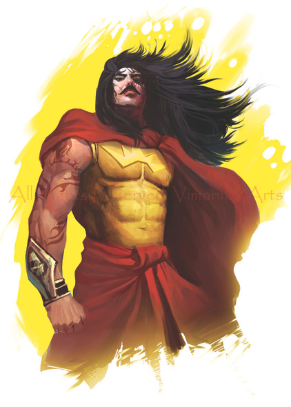 Karna The Sixth (PRT_6900_42546) - Canvas Art Print - 24in X 35in