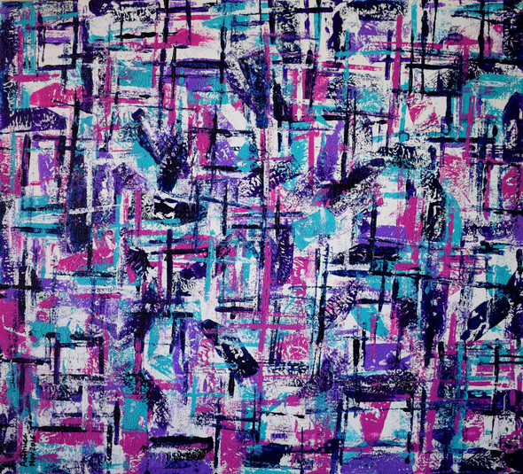 Concrete Bengaluru (ART_3251_22277) - Handpainted Art Painting - 18in X 20in
