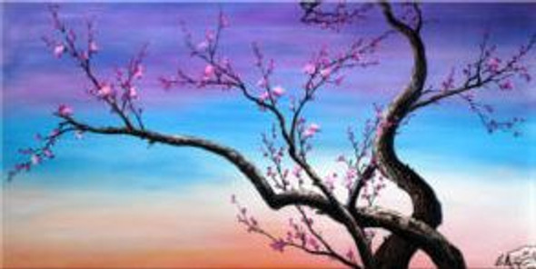 Beautiful Evening - Handpainted Art Painting - 48in X 24in