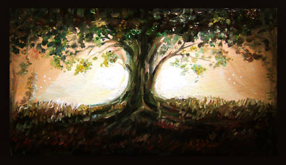 Banyan Tree - Handpainted Art Painting - 48in X 28in