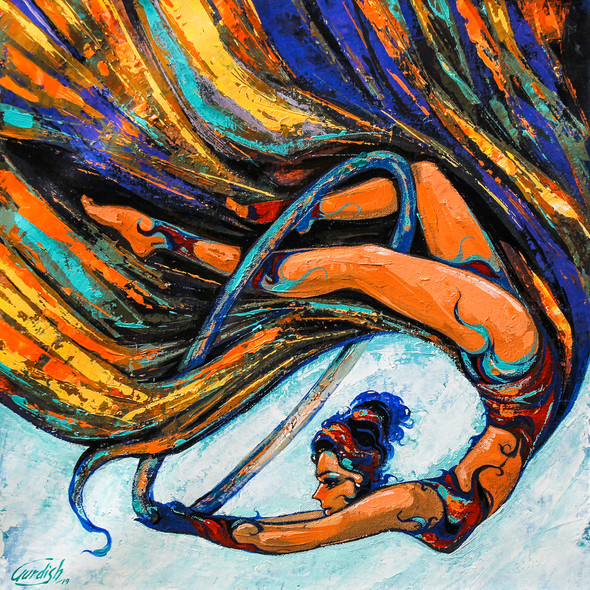 Flying With Desires- Motivational Artwork (ART_2571_43292) - Handpainted Art Painting - 18in X 18in