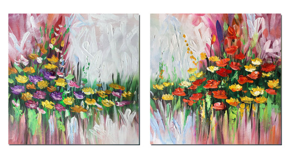 Flower painting  (ART_6706_43381) - Handpainted Art Painting - 30in X 15in