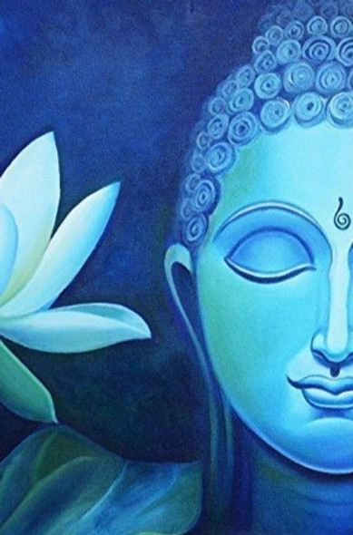 Buddha  (ART_7232_44723) - Handpainted Art Painting - 12in X 16in