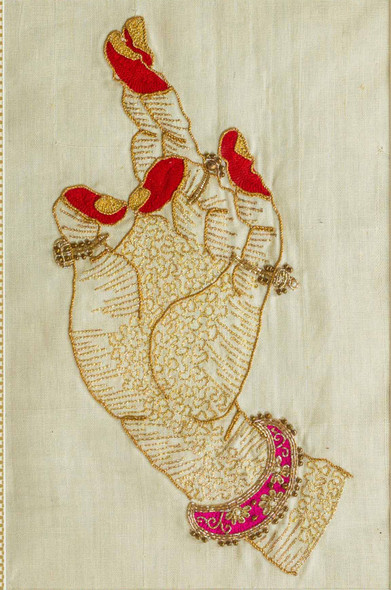 The Surya Mudra (ART_5978_36974) - Handpainted Art Painting - 9 in X 12in