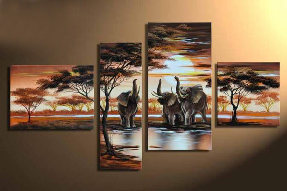 Our Morning - Handpainted Art Painting - 68in X 32in