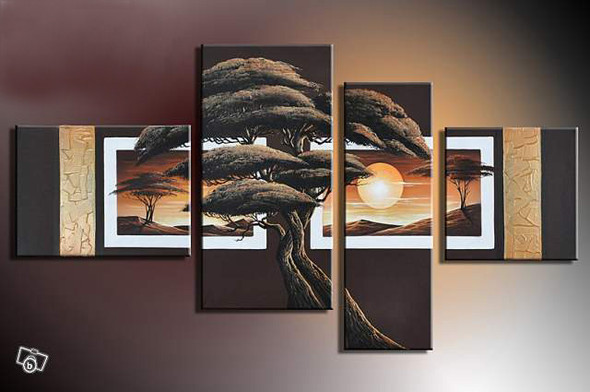 Tree Furnish 09 - Handpainted Art Painting - 68in X 32in