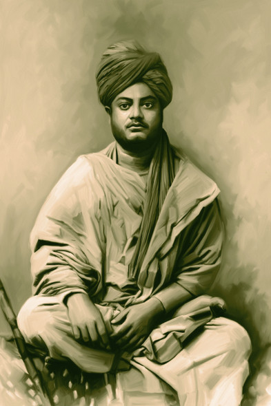 Vivekananda (PRT_7348_47108) - Canvas Art Print - 20in X 30in