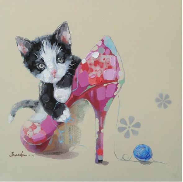 Cat with Shoe,Cat with Heels,Small Baby Cat, Cat Baby