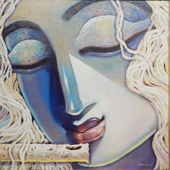 UNTITLED-IV (ART_1469_48597) - Handpainted Art Painting - 24in X 24in