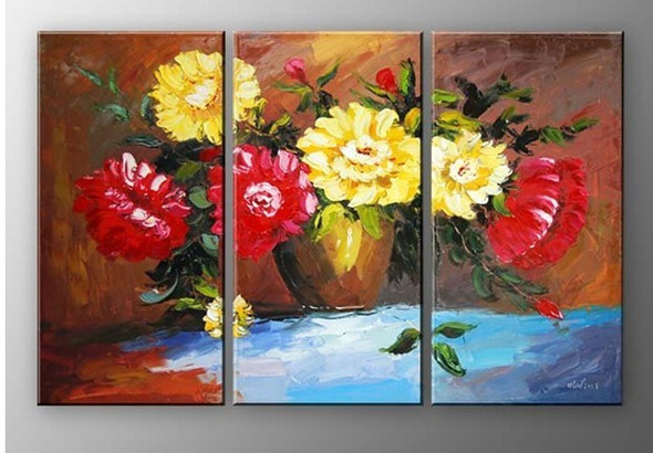 Multipiece,Pleasure - 33in X 32in (11in x 32in each X 3pcs.),RTCS_61_3332,Oil Colors,Canvas