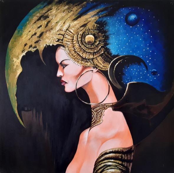 Spectrum (ART_1806_49128) - Handpainted Art Painting - 36in X 36in